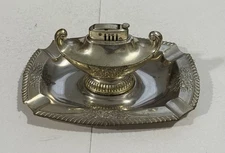 vintage table lighter ashtray set