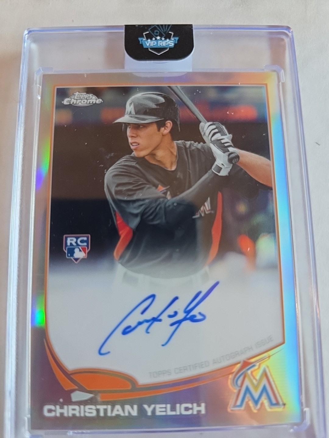 2013 Topps Chrome - Christian Yelich #CY Rookie Autographs (AU, RC) Marlins
