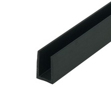 Outwater Plastics Black 5/16" Long Leg Styrene Plastic U-Channel/C-Channel
