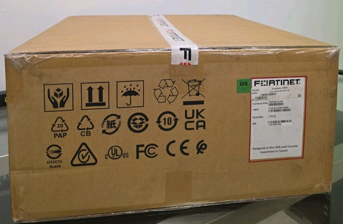 как выглядит NEW SEALED Fortinet FortiGate 1000F FG-1000F Firewall P27520-02-09 -Unregistered фото