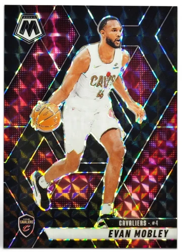 Evan Mobley 2024-25 Panini Mosaic 1/1 Black Prizm Cavaliers #133