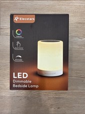 Elecstars Touch Bedside Lamp with Bluetooth Speaker - Dimmable Multi-Color Light