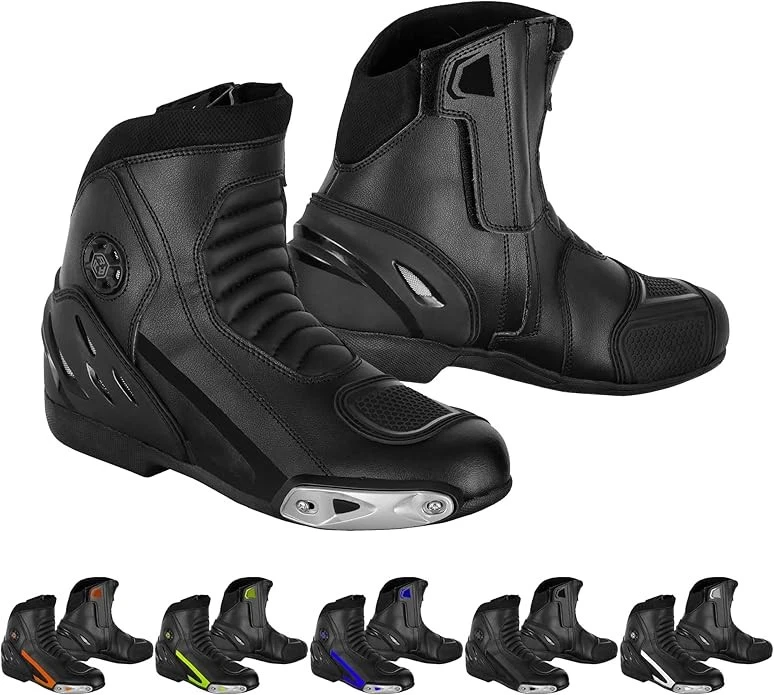 Mens Motorbike Leather Boots Short Ankle Waterproof Shoes Protective Footwear
Opens in a new window