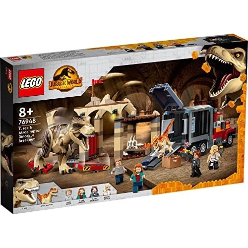 LEGO Jurassic World Dinosaur T-Rex and Atrochiraptor's Great Escape 76948 Bricks - Image 2 of 4