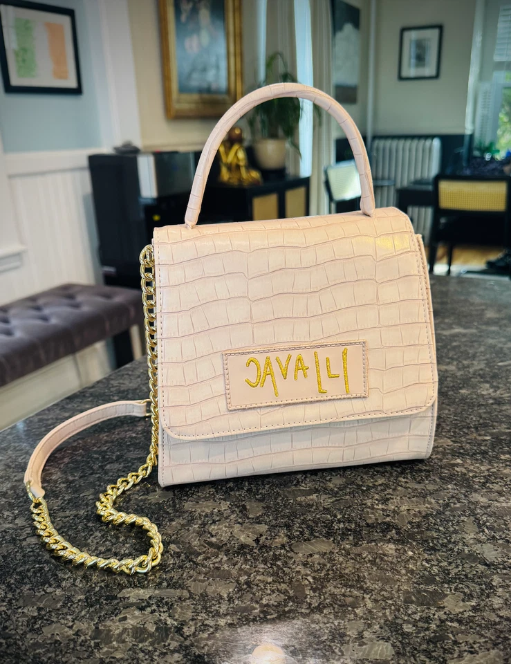 Roberto Cavalli Embossed Leather Handle Bag - Image 2 of 4