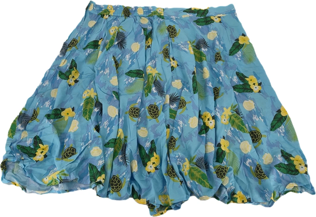 Modcloth Collectif Skirt Women’s UK. 28 A-line Blue Green Turtles Hawaiian Print