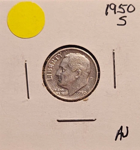 BU 1950 S SILVER ROOSEVELT DIME
