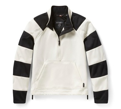 New Harley-Davidson Women s Deflector Pullover, Black & White, Size 2XL