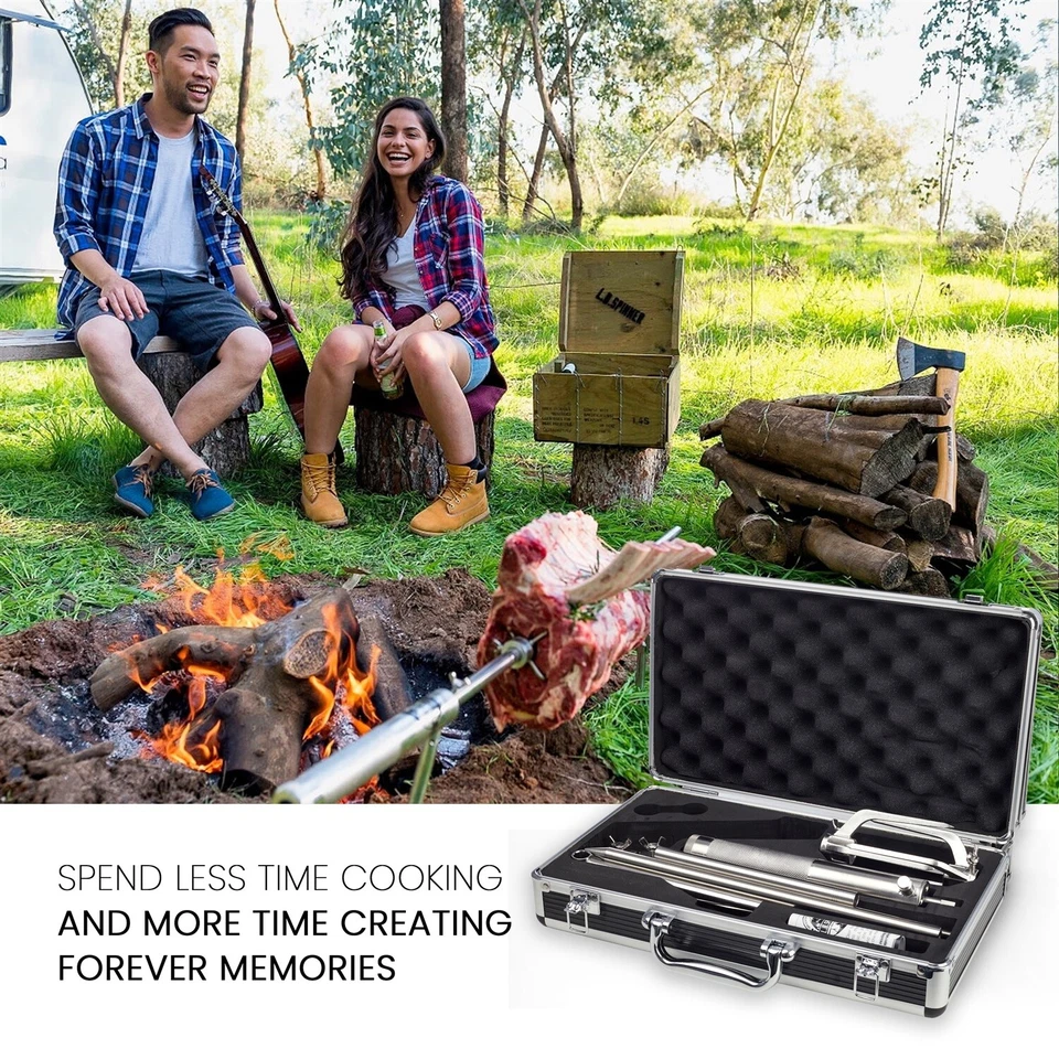 LB Spinner 经典便携式电池供电烧烤万向轮烤架 — 第 4/4 张图片