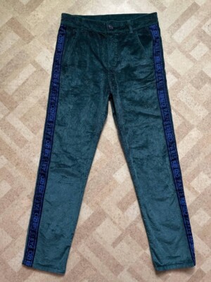 Rare Kenzo Paris Velvet Youth Logo Lampas Kids Boys Pants