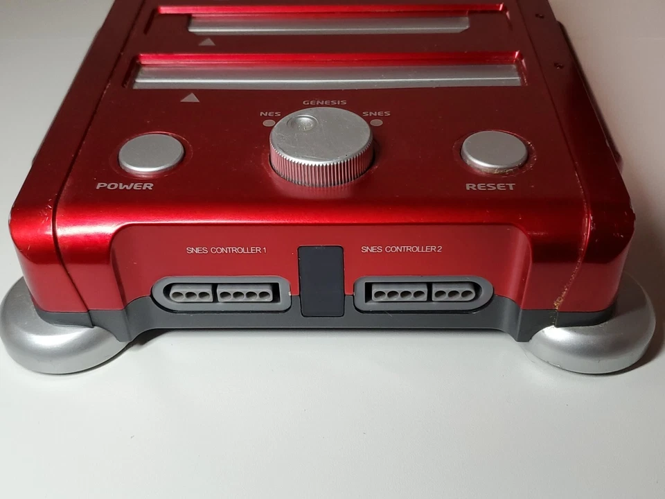 Consola Hyperkin Retron 3 roja de 2,4 GHz solo para piezas o reparación NES SNES GENESIS Foto 3 de 4