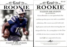 2024 Leaf ROOKIE FAIZON BRANDON RC #RA-67 FOOTBALL TENNESSEE VOLUNTEERS