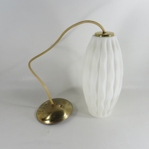 Vintage MCM Retro Frosted Glass Hanging Swag Ceiling Light Lamp Fixture