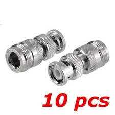 10 PACK BNC Male Plug to N-Type Female Jack RF Coax Adapter Ham Radio Connector