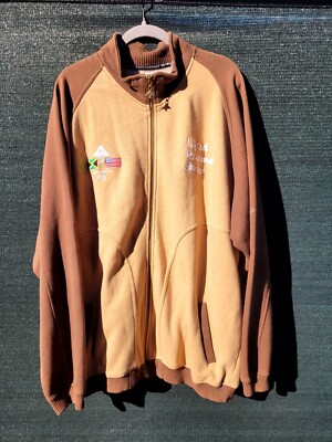 LRG Lifted Research Group Jacket Brown Mens 4XL Jamaica Embrodired