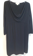 Michael Kors Womens Dress Cowl Neck High Waist Polyester Spandex Black Size L