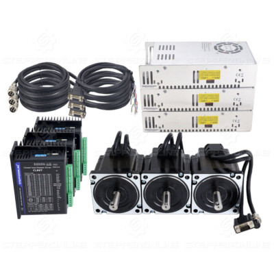 3Axis Nema34 Closed Loop Schrittmotor 4.8Nm & Stepper Motor Driver CL86T CNC Kit
