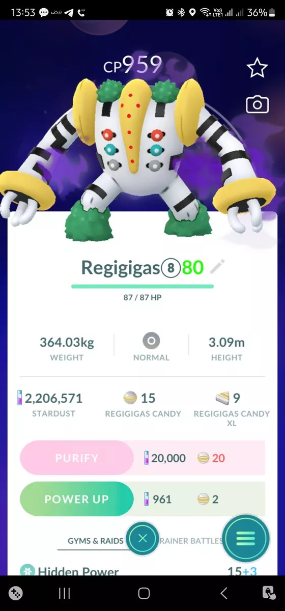 Shadow Regigigas Pokemon Trade Go