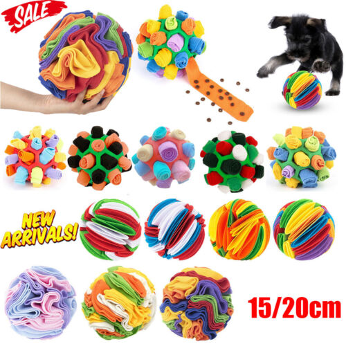 Snuffle Ball Interactive Dog Toy Sniffing Treat Foraging Puzzle Feeder Training - Afbeelding 1 van 34