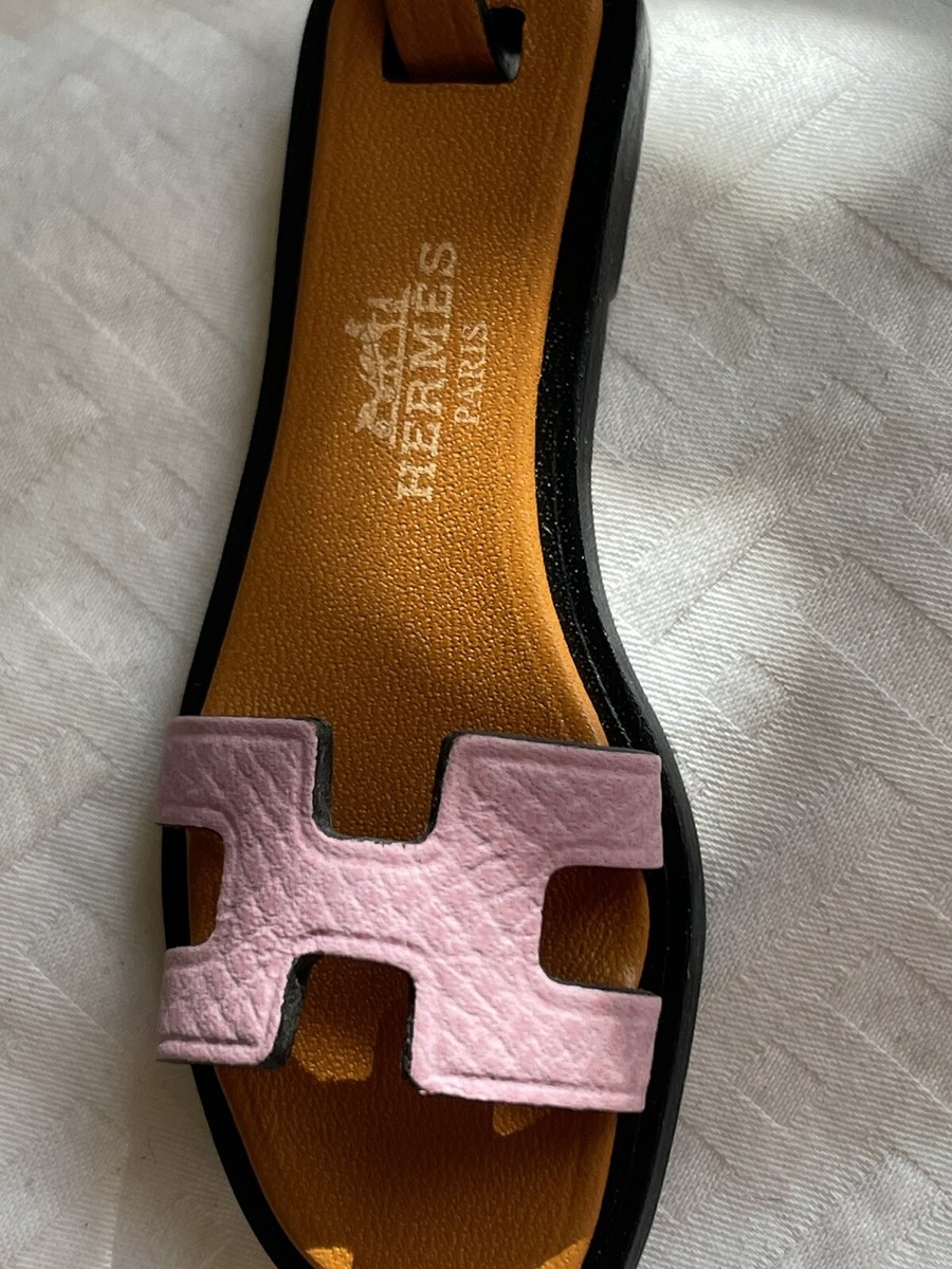 Hermes Oran Nano Charm Sandal Bag Charm Leather Color: Mauve