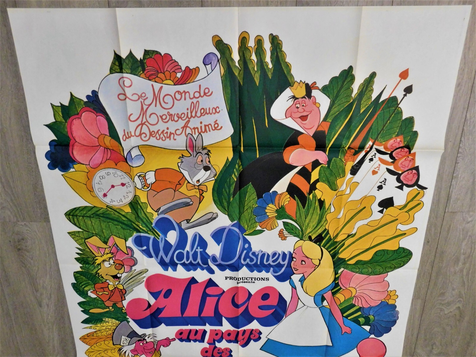 Alice au Pays des Merveilles Affiche Poster 120x160cm 47"63 R1974 Walt