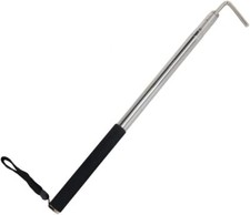 RV Awning Rod Opener Easy Reach Telescopic Puller 13-3/4" Black, Black,Silver
