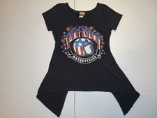 Harley Davidson Freedom Flower Open Back Rhinestone Evil Kneivil Helmet Top XS