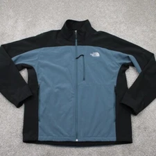 The North Face Jacket Mens Large Blue/Black Apex Bionic 3 Soft Shell Coat