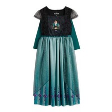 Frozen Anna Caped Elegant Fancy Satinet and Tulle Nightgown, Gown