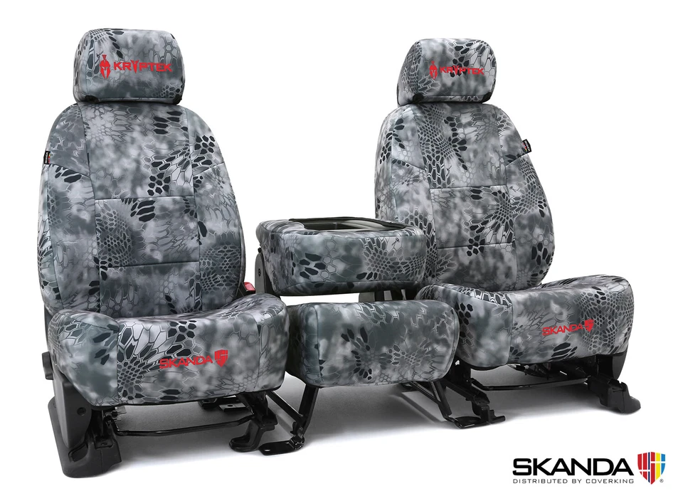 Fundas de asiento a medida Coverking Kryptek camufladas Neosupreme para Toyota Tacoma Foto 4 de 4
