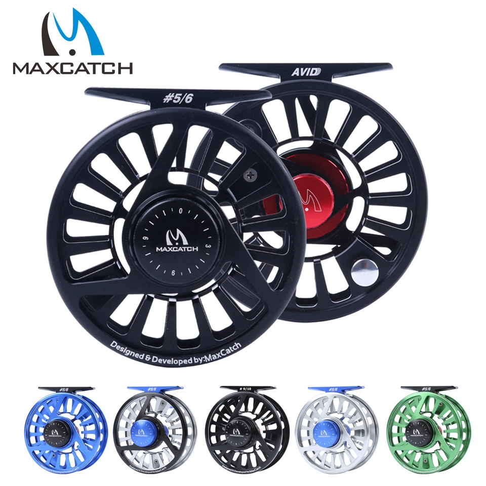 Maxcatch Avid Fliegenrolle großer Spulenkern, in 1-10WT geringes Gewicht 5 Farbe