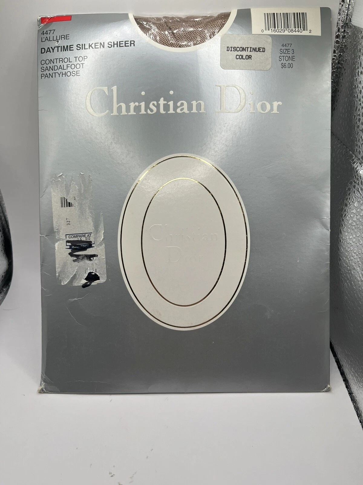 Collant Christian Dior 4477 Daytime Silken Sheer Control Top Stone taille 3 NOS
