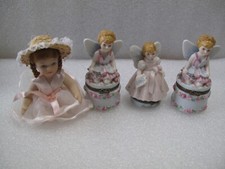 Madame Alexander 3 Porcelain Hinged Trinket Boxes  Doll