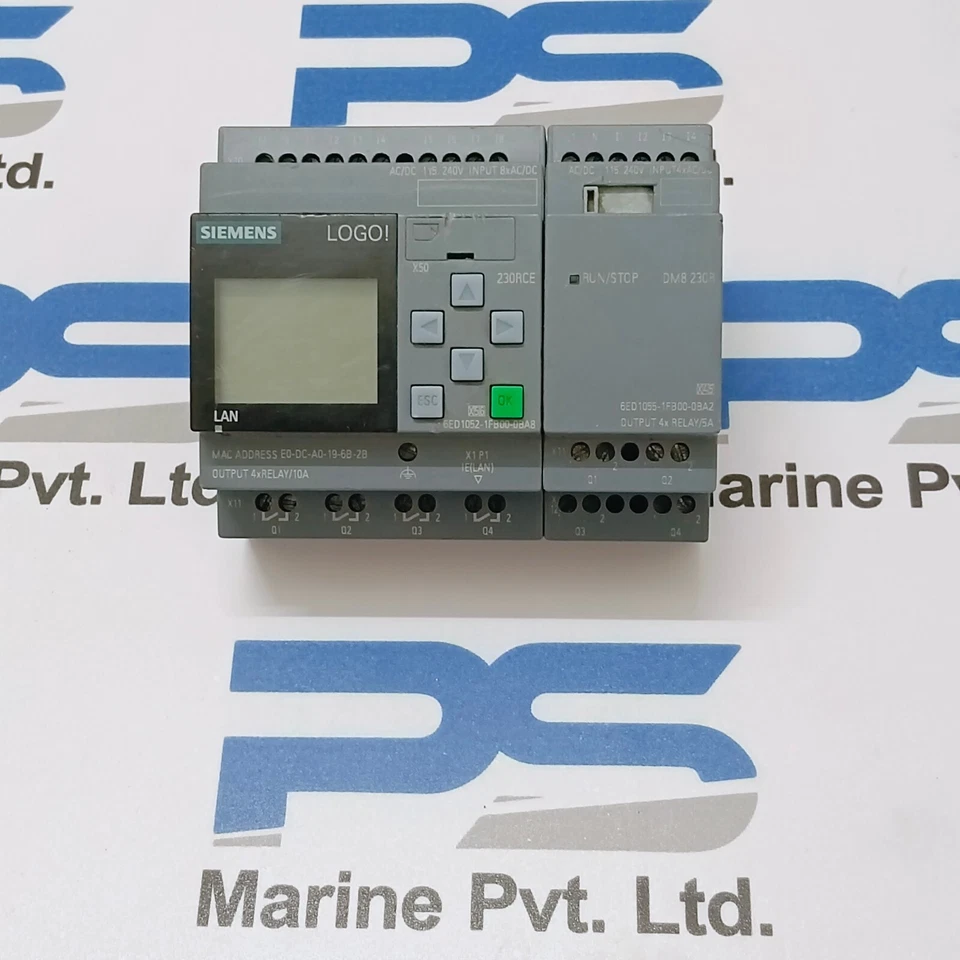 Siemens 6ED1052-1FB00-0BA8 LOGO! 230RCE With DM8 230R Module - Image 3 of 4
