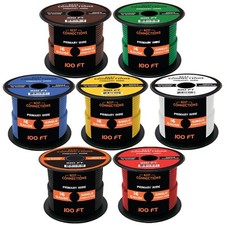 16 Gauge Car Audio Primary Wire 100ft  7 Rolls   Remote, Power/Ground Electrical