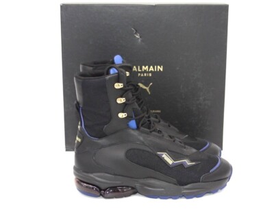 WOMENS BOOT PUMA CELL STALLAR MID X BALMAIN BLACK/ROYAL 373747-01  