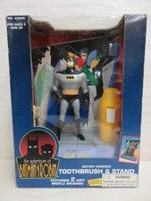 Janex Batman  Robin Battery Powered Toothbrush and Stand 1995 Unopened Sealed