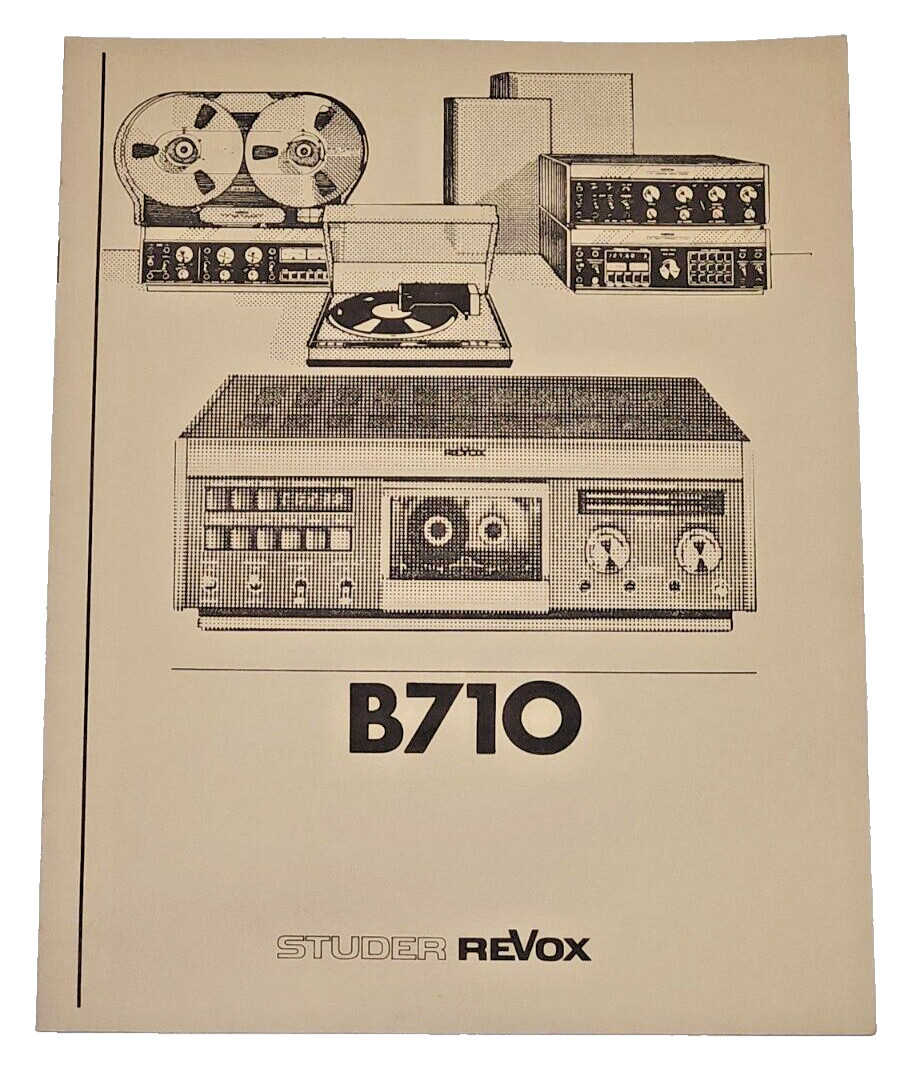 Studer Revox B710 Sales Brochure French Version French Print Excellent Condition