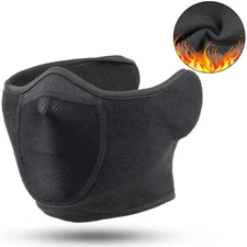 Winter Half Face Mask with Ear Warmer Balaclava Windproof Ski Mask for Men Women