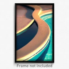 Pixel Art Poster - Imperfect Pool (8 Bit Psychedelic Trippy Video Game Print)