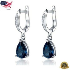 Fashion Silver Plated Drop Earrings for Women cubic zirconia Jewelry Simulated