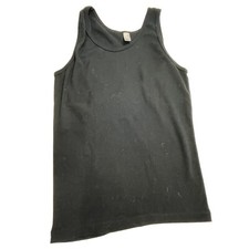 American Apparel Large Classic Black Cotton Tank Top 71b