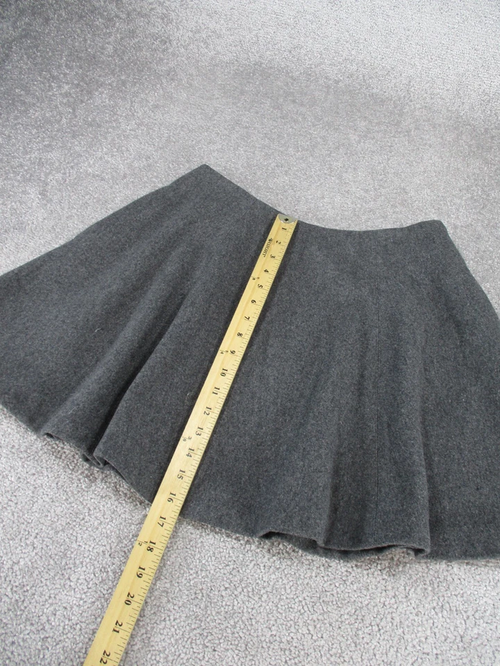 Minifalda Theory para mujer 8 Merlock gris mezcla de lana acampanada * Foto 4 de 4