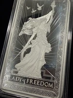 LADY of FREEDOM Bar - PAMP SUISSE - 10oz .999 Fine Silver Bullion Bar IN - STOCK