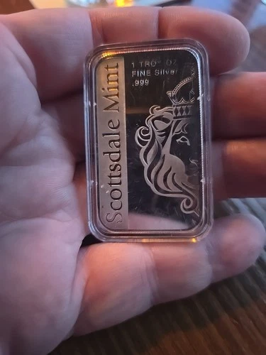 Scottsdale Mint Archangel Michael Bullion Bar .999 Silver, 1 Oz