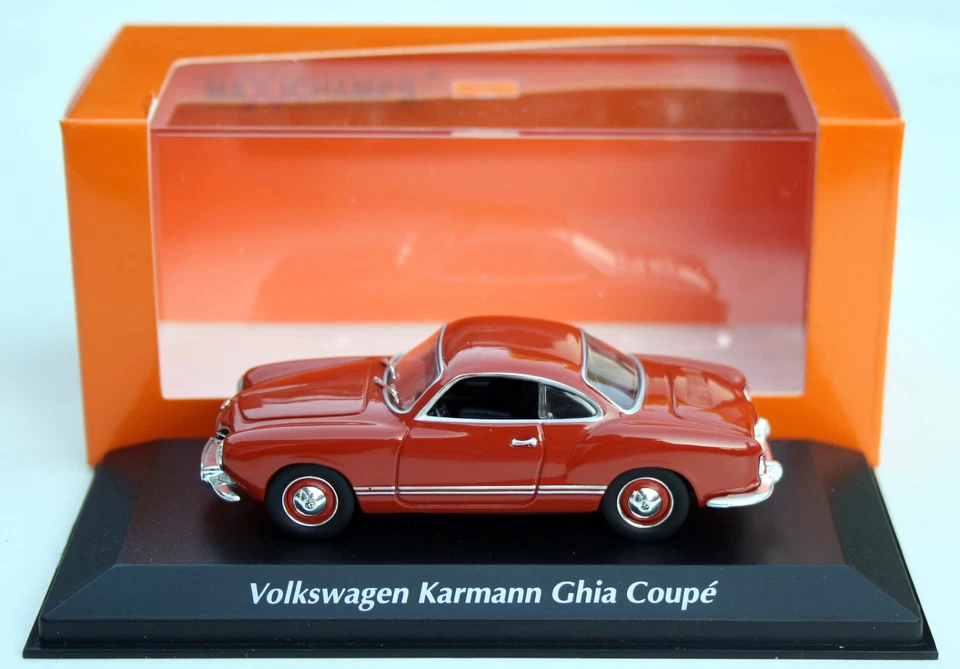 VW Karmann Ghia Coupé Typ 14 Bj. 1955-1959, Rosso-Arancio, Minichamps Im M.1 : - Immagine 4 di 4