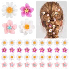 BBTO 24 Pcs Mini Flower Hair Clip for Girls Women Lily Daisy Flower Small Hai...