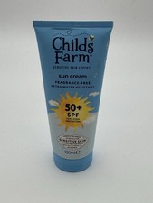 Image of Childs Farm Baby Kids SPF50 Sun Lotion Cream Tube Sensitive Unfragranced 100ml