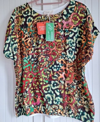 STUDIO UNIQUE   Blusenshirt Gr 46 neu aus ECOVERO   Viskose leger weit