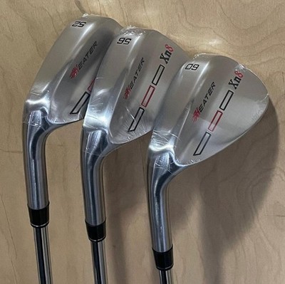 Left Hand Heater Xn8 Milled Face Wedge Set 52,56,60 degree steel Stiff Mens Std.